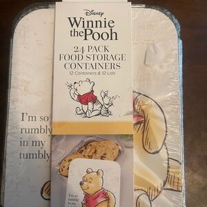 Disney Winnie the Pooh 24 pack food storage containers - new